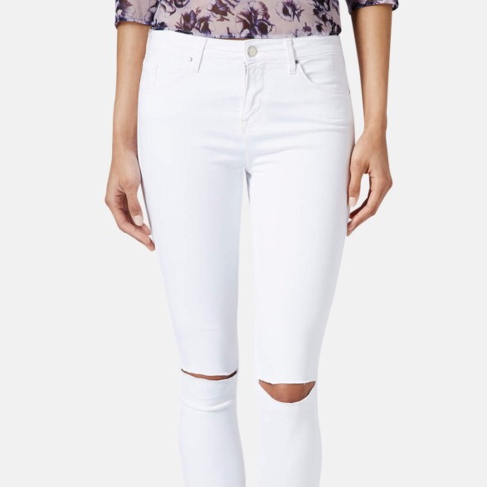Top shop white Leigh jeans